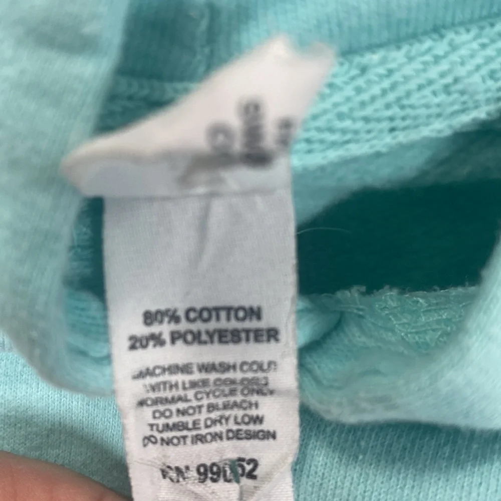 Youth Girl's Hoodie, XL, lovely blue/green color, "SEASIDE!" - Picture 12 of 13